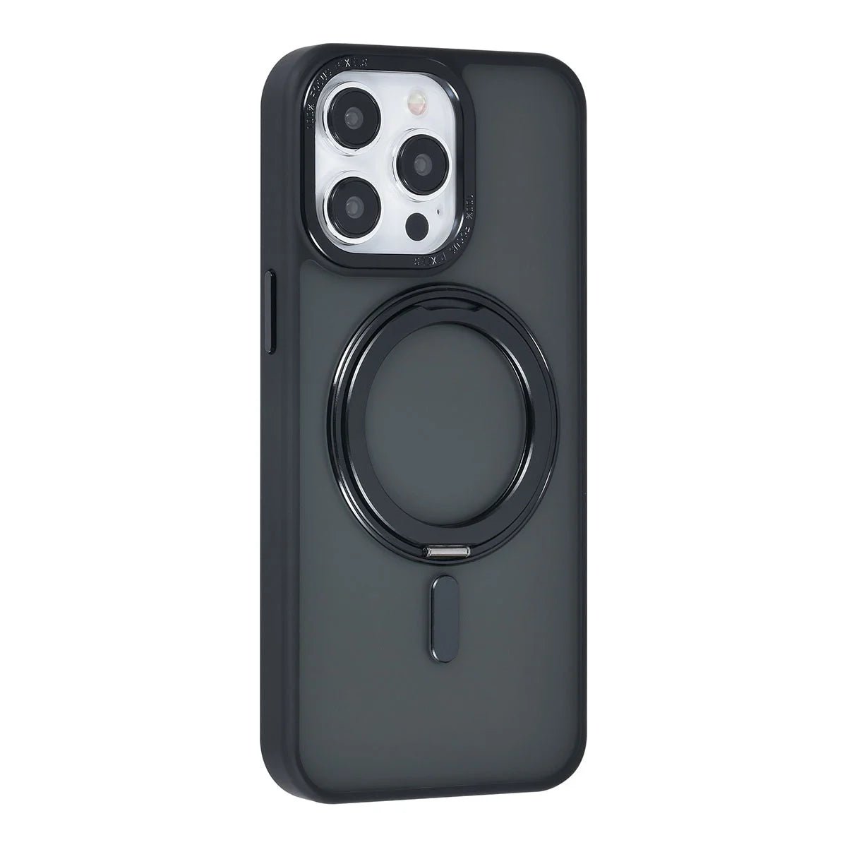 Tuniq iPhone 15 Pro Max - Σκληρή MagSafe Θήκη με Περιστρεφόμενο Δαχτυλίδι Συγκράτησης - Μαύρο