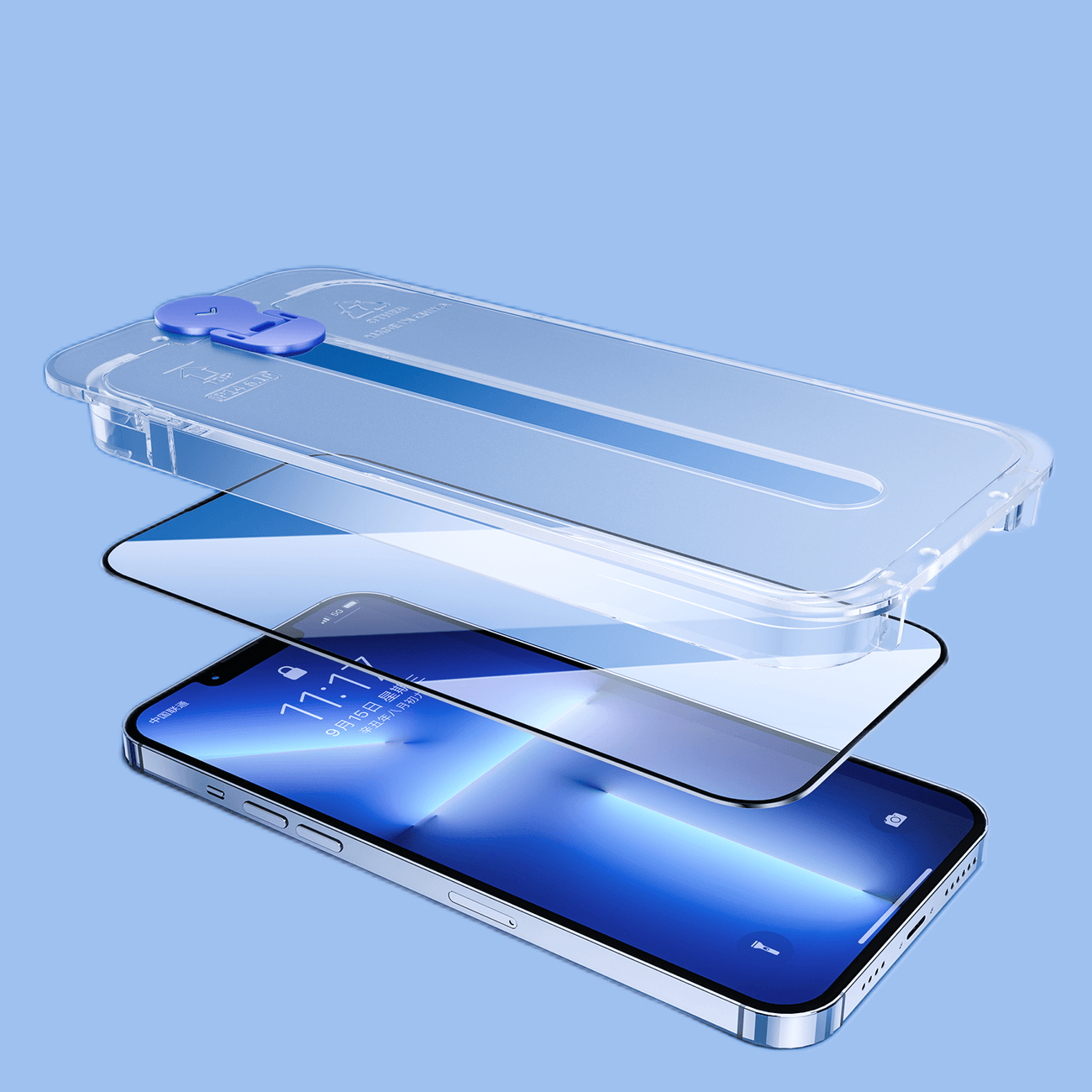 Joyroom Knight Series iPhone 14 Pro Max 9H Tempered Glass Αντιχαρακτικό Γυαλί Οθόνης με Κιτ Τοποθέτησης - Black - JR - H12