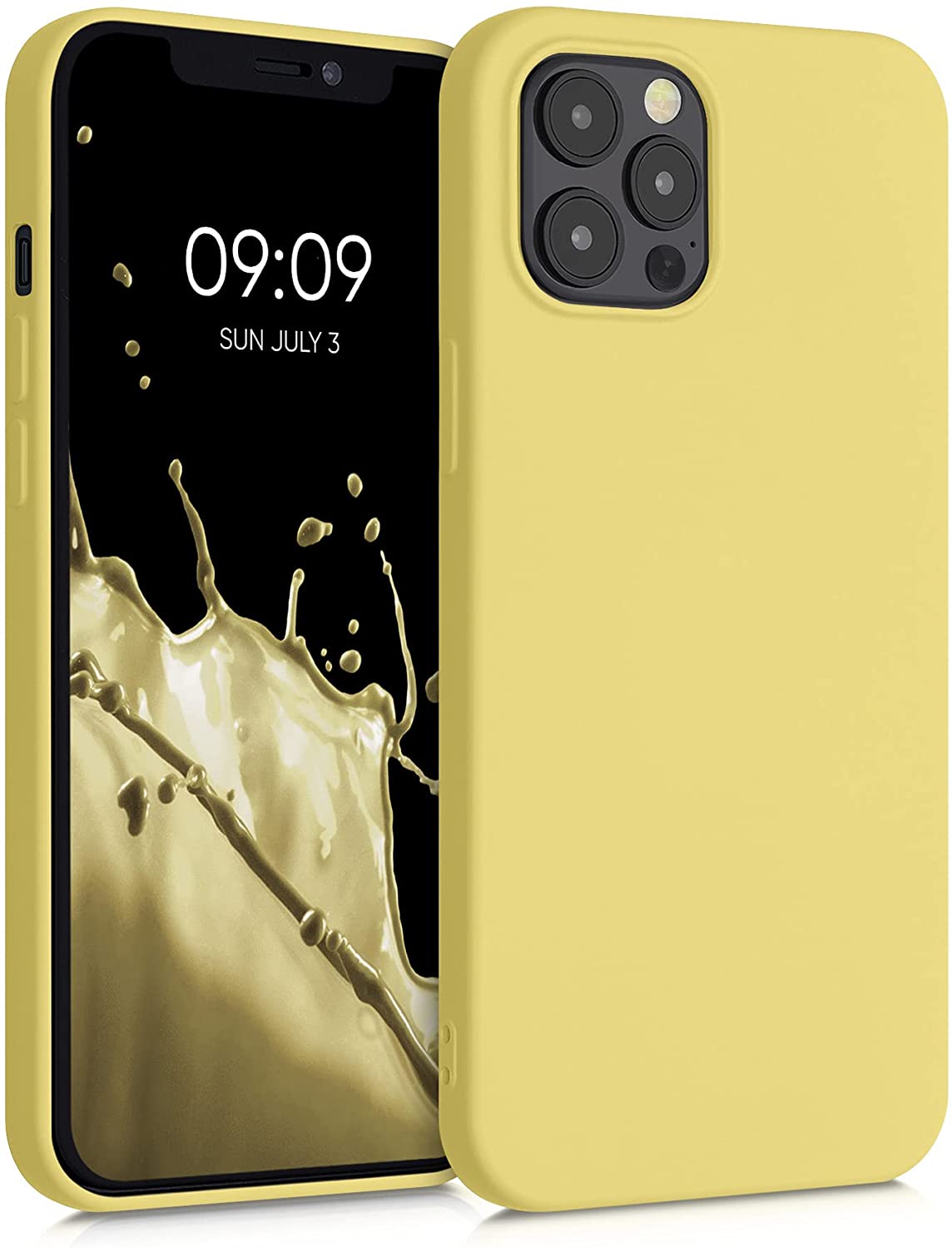 KW iPhone 12 Pro Max Θήκη Σιλικόνης Rubberized TPU - Mellow Yellow - 52714.216