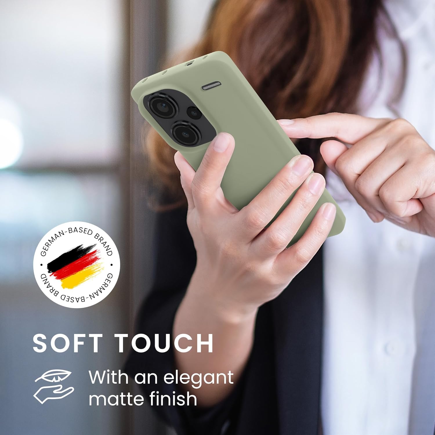 KW Xiaomi Redmi Note 13 Pro+ 5G Λεπτή Θήκη Σιλικόνης TPU - Grey Green