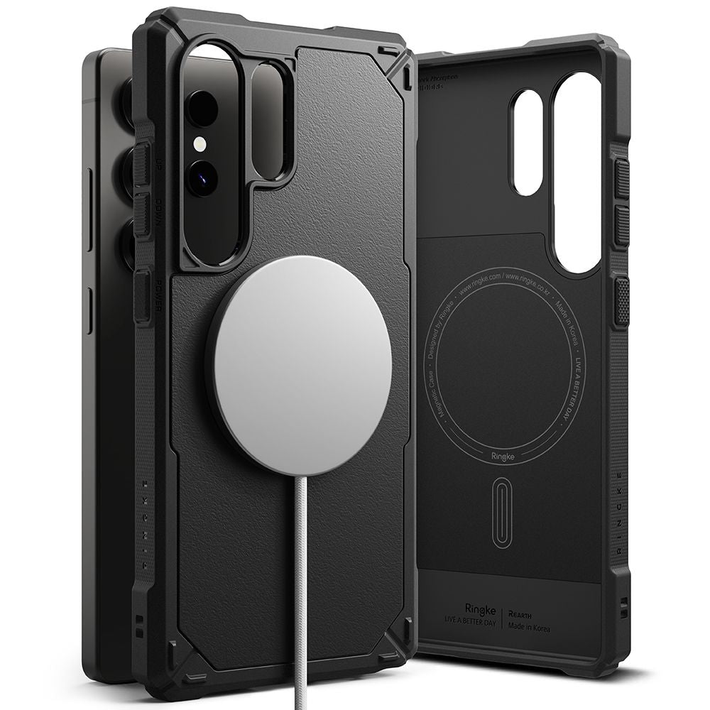 Ringke Samsung Galaxy S25 Ultra Rugged Gear Magnetic Σκληρή Θήκη TPU με MagSafe - Black