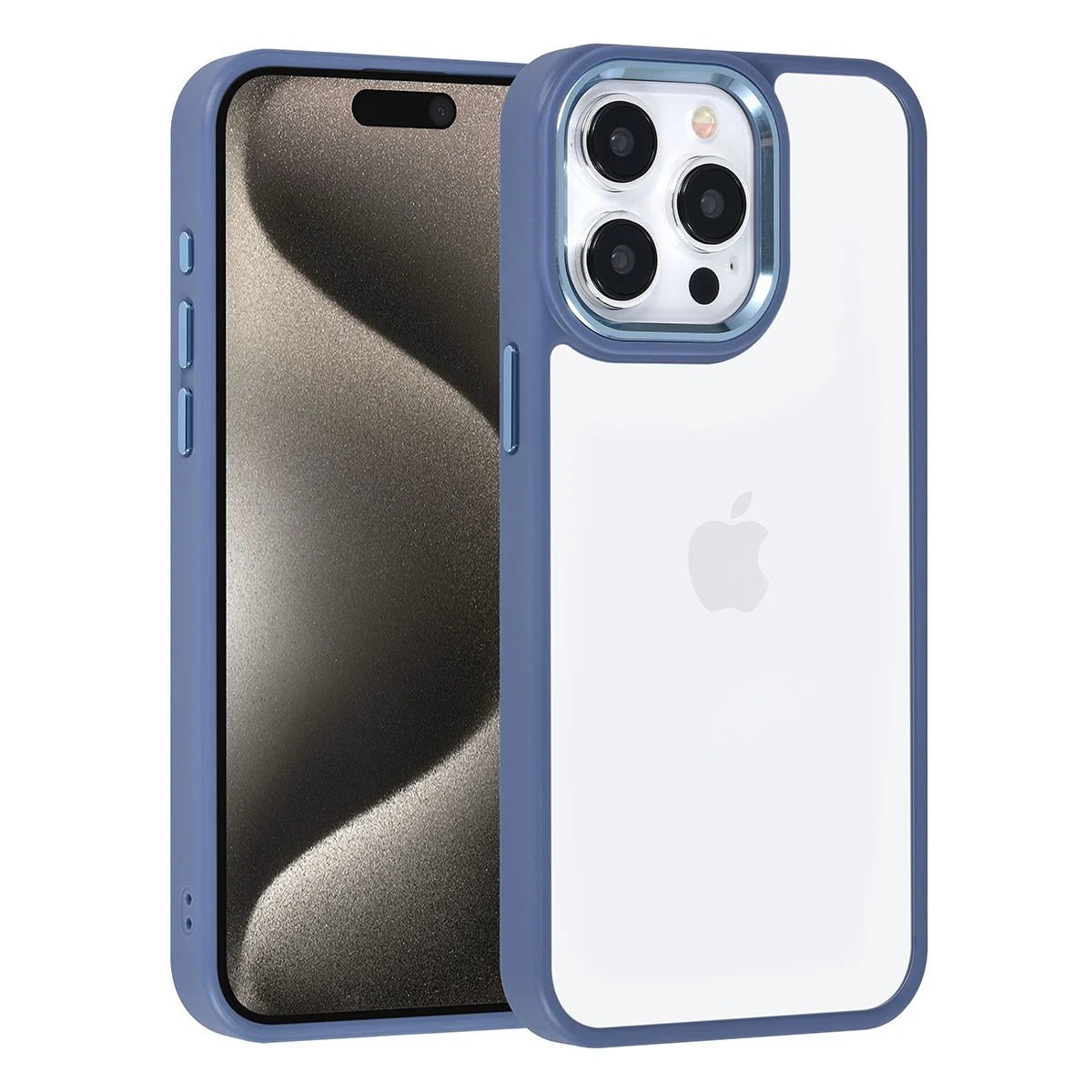 Tuniq iPhone 15 Pro Max - Σκληρή Θήκη με Πλαίσιο Σιλικόνης - Ανοιχτό Μπλε / Διάφανο