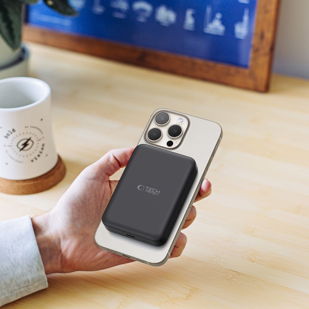 Tech - Protect PB11 Lifemag MagSafe PowerBank Μαγνητικό PowerBank Κινητού 10000 mAh - Black