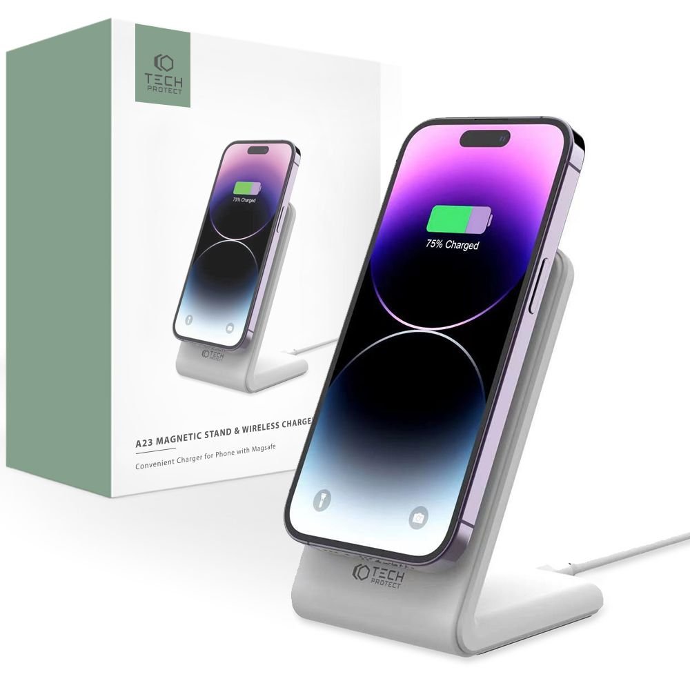 Tech - Protect QI15W - A23 Ασύρματος Μαγνητικός Φορτιστής MagSafe - White