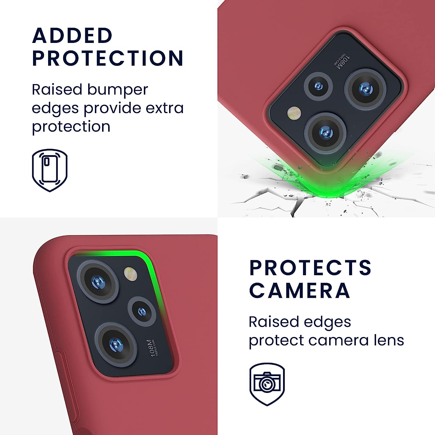 KW Xiaomi Poco X5 Pro 5G Θήκη Σιλικόνης Rubberized TPU - Dark Rose - 60898.167
