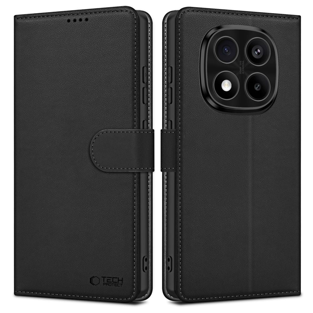 Tech - Protect Xiaomi Redmi Note 14 Pro 5G / Pro+ 5G / Poco X7 Θήκη Πορτοφόλι Stand από Δερματίνη - Matte Black