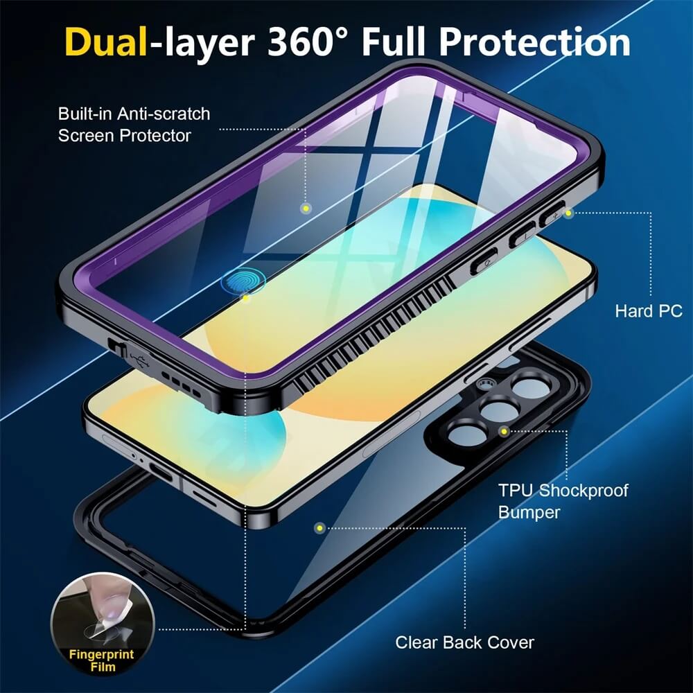 ShellBox Samsung Galaxy S25 Plus - Αδιάβροχη Θήκη IP68 - Black