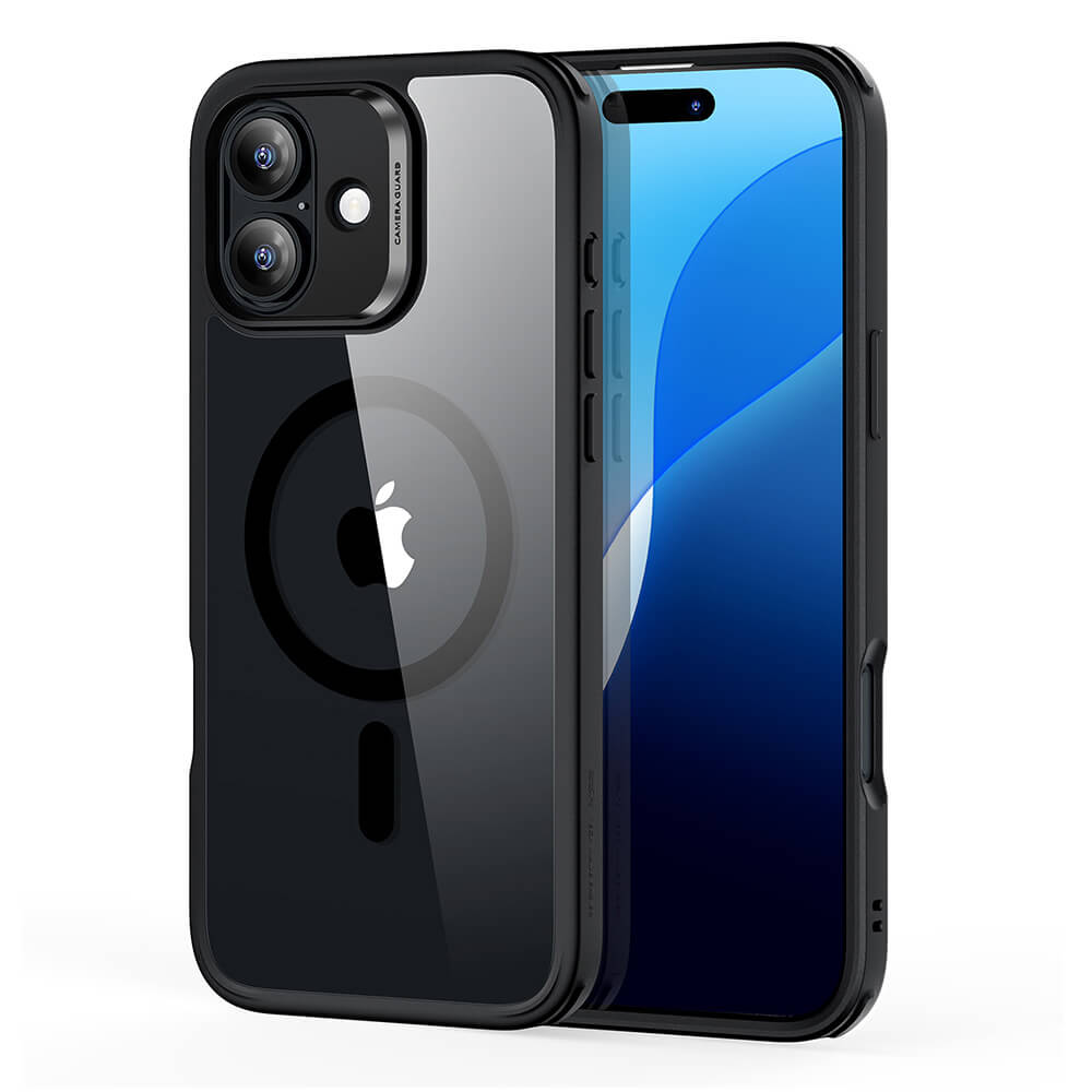 ESR iPhone 16 Classic Hybrid Halolock Σκληρή Θήκη με Πλαίσιο Σιλικόνης και MagSafe - Clear Black