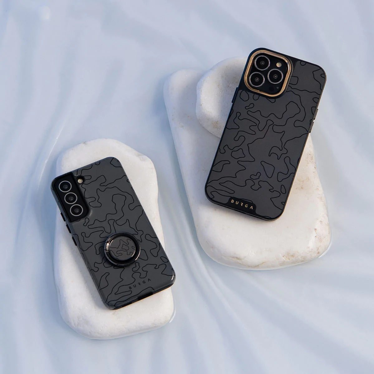 Burga iPhone 13 Pro Max Fashion Tough Σκληρή Θήκη - Black Rock