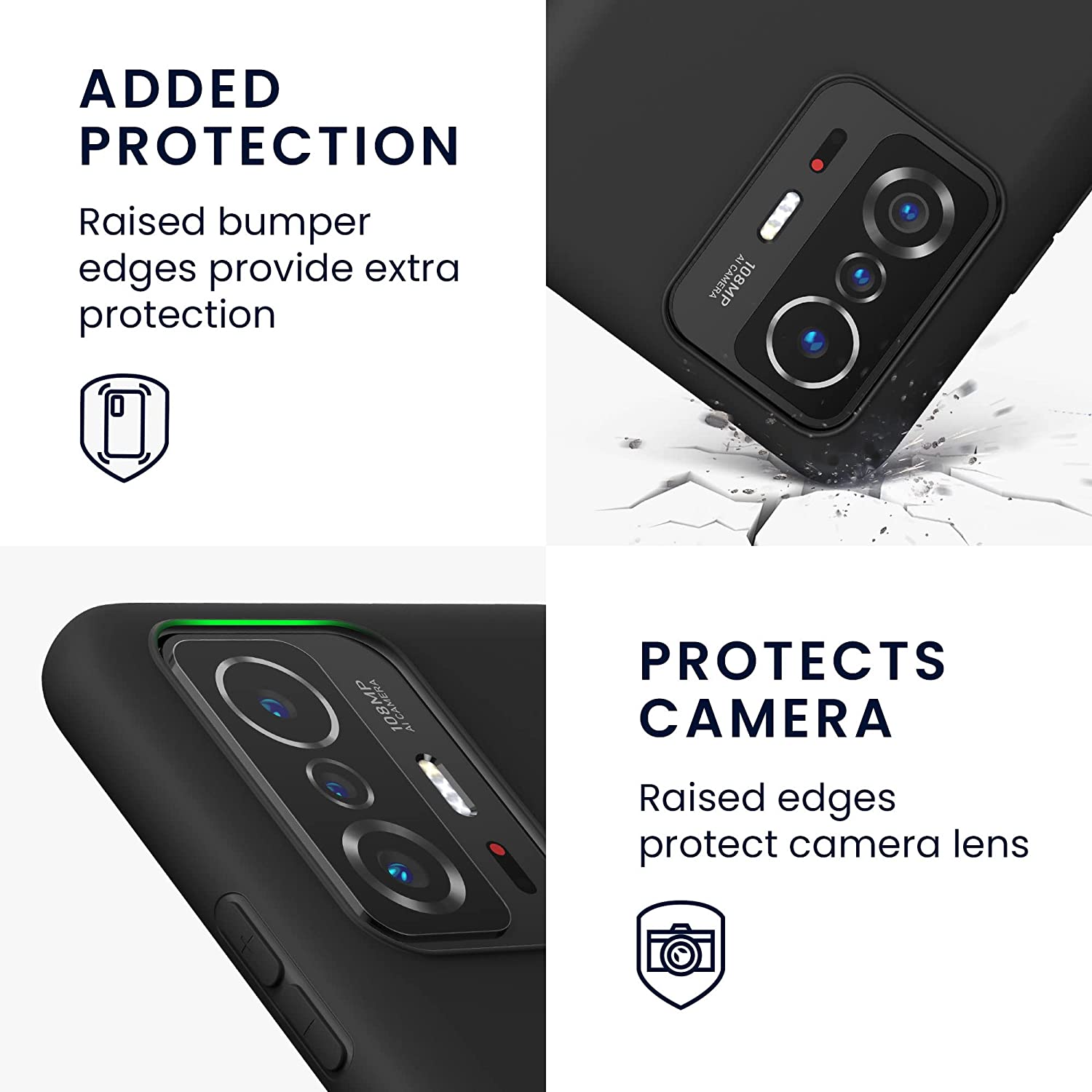 KW Xiaomi 11T / 11T Pro Θήκη Σιλικόνης TPU - Black - 56245.01