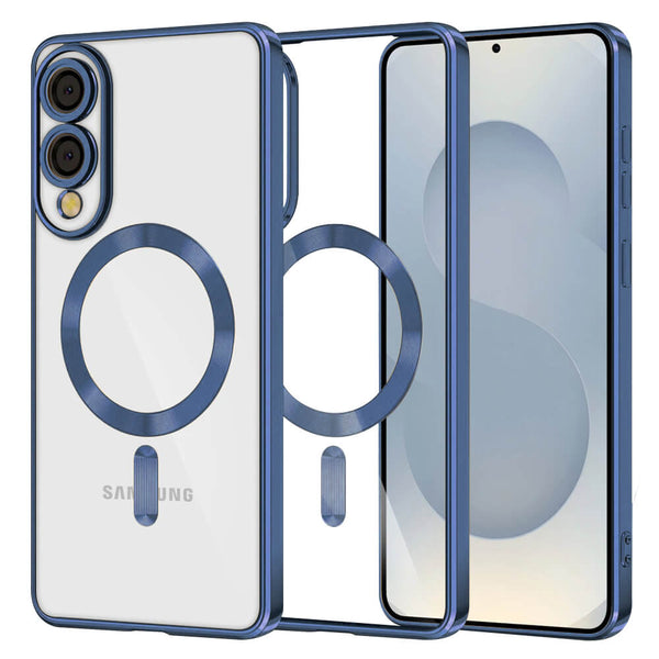 Techsuit Samsung Galaxy S25 Edge - Luxury Crystal MagSafe - Θήκη Σιλικόνης - Deep Blue