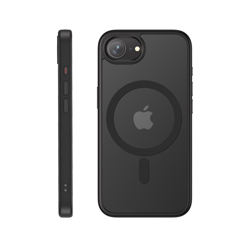 Crong iPhone 16e Hybrid Frost Mag - Σκληρή Θήκη με Πλαίσιο Σιλικόνης και MagSafe - Black