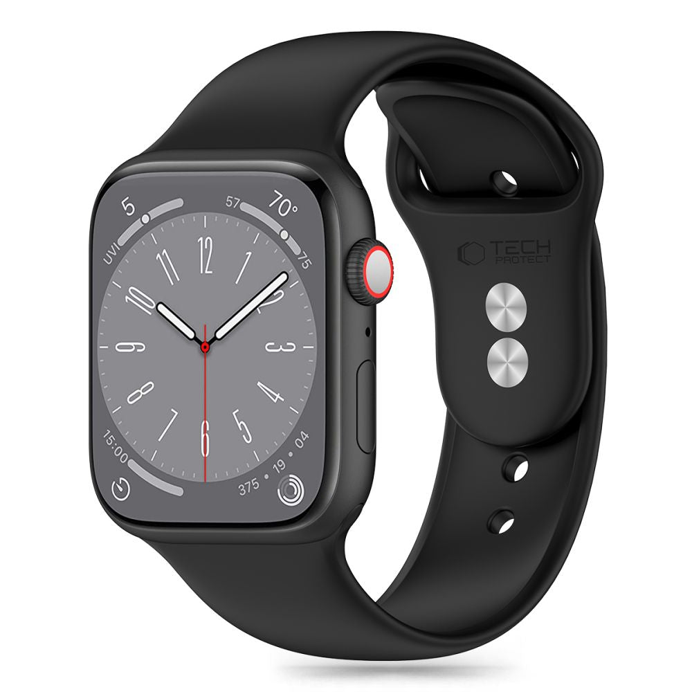 Tech - Protect Λουράκι Apple Watch 8/9/10/11 - SE (1/2/3) - 40/41/42mm Silicone Σιλικόνης - Black