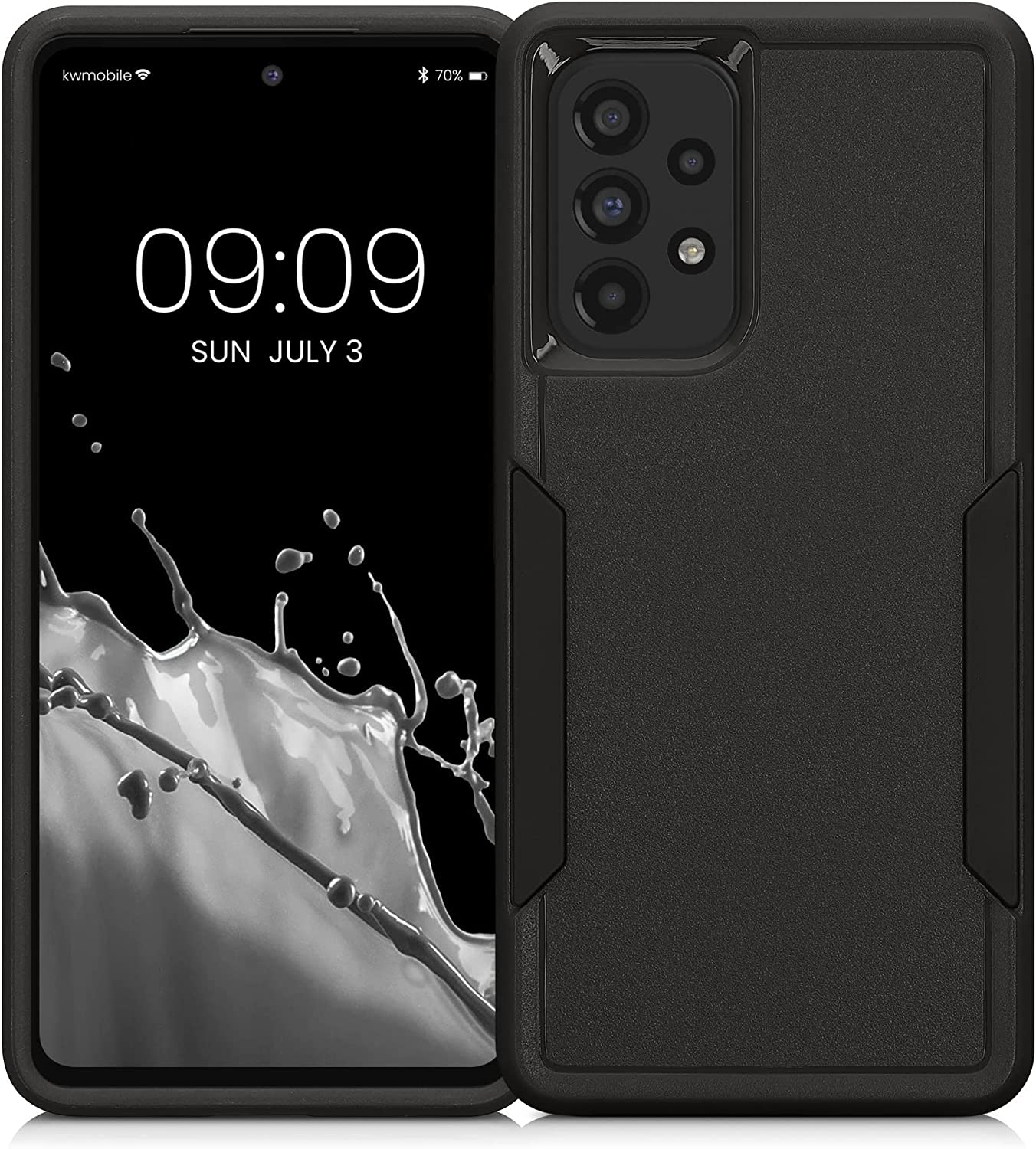 KW Samsung Galaxy A53 5G Shockproof Hybrid Σκληρή Θήκη με Πλαίσιο Σιλικόνης TPU - Black - 59373.01