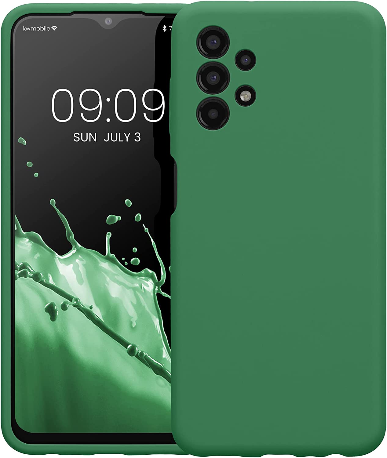 KW Samsung Galaxy A13 4G Θήκη Σιλικόνης Rubberized TPU - Pixie Green - 57832.227