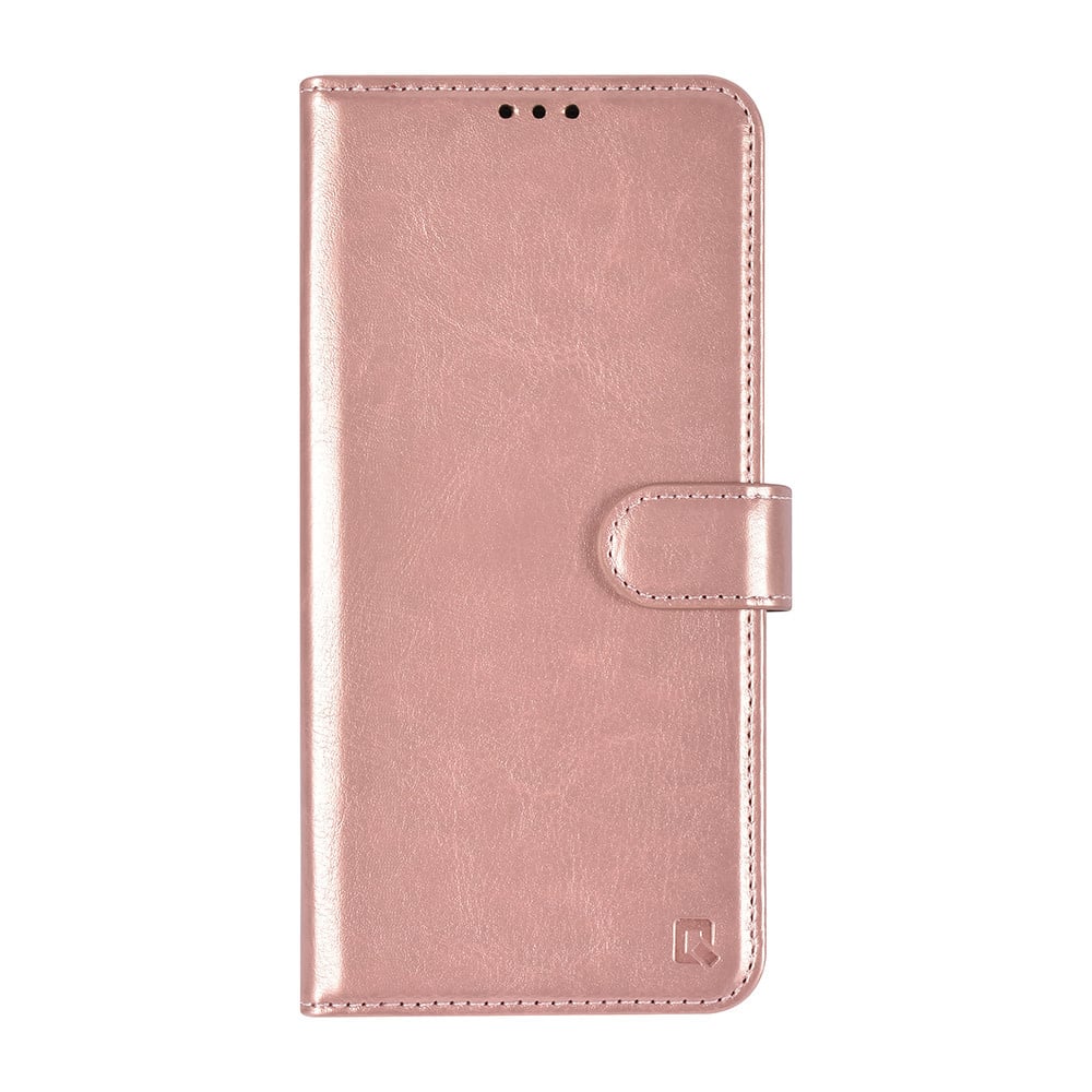 Tuniq iPhone 16 Pro Max - Θήκη Πορτοφόλι Stand από Δερματίνη - Rose Gold