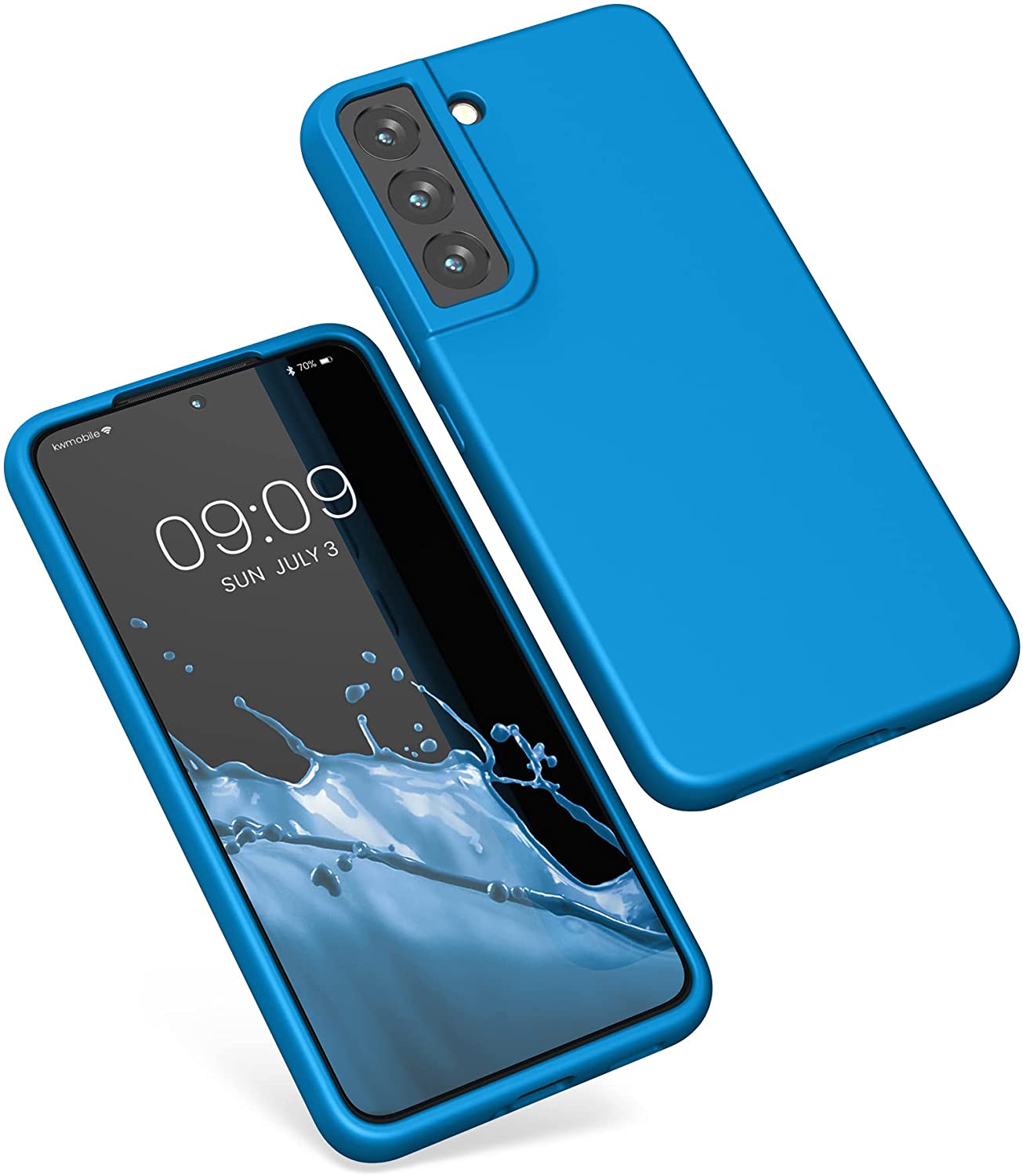 KW Samsung Galaxy S22 Θήκη Σιλικόνης Rubberized TPU - Blue Reef - 56756.228