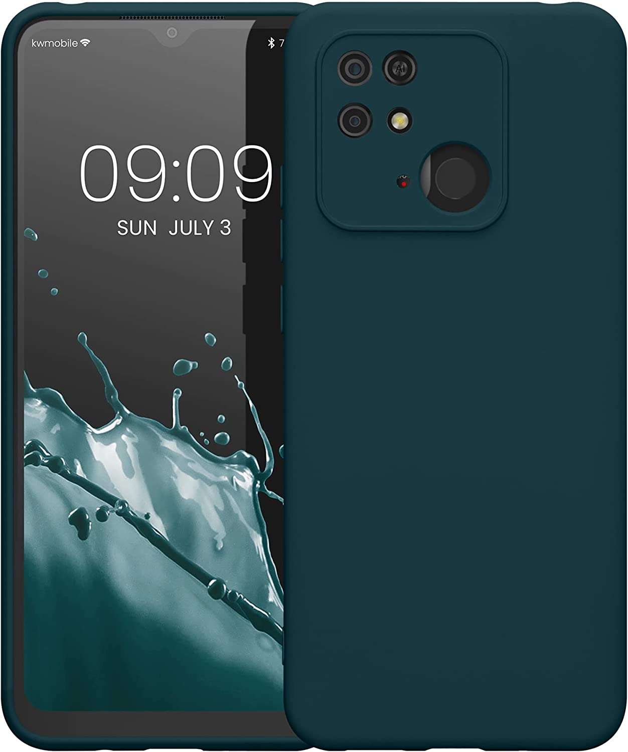 KW Xiaomi Redmi 10C Θήκη Σιλικόνης Rubberized TPU - Matte Petrol - 59229.57
