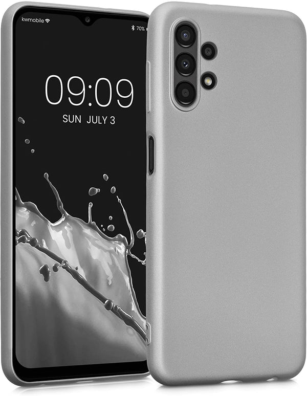 KW Samsung Galaxy A13 4G Θήκη Σιλικόνης TPU - Metallic Silver - 57956.67