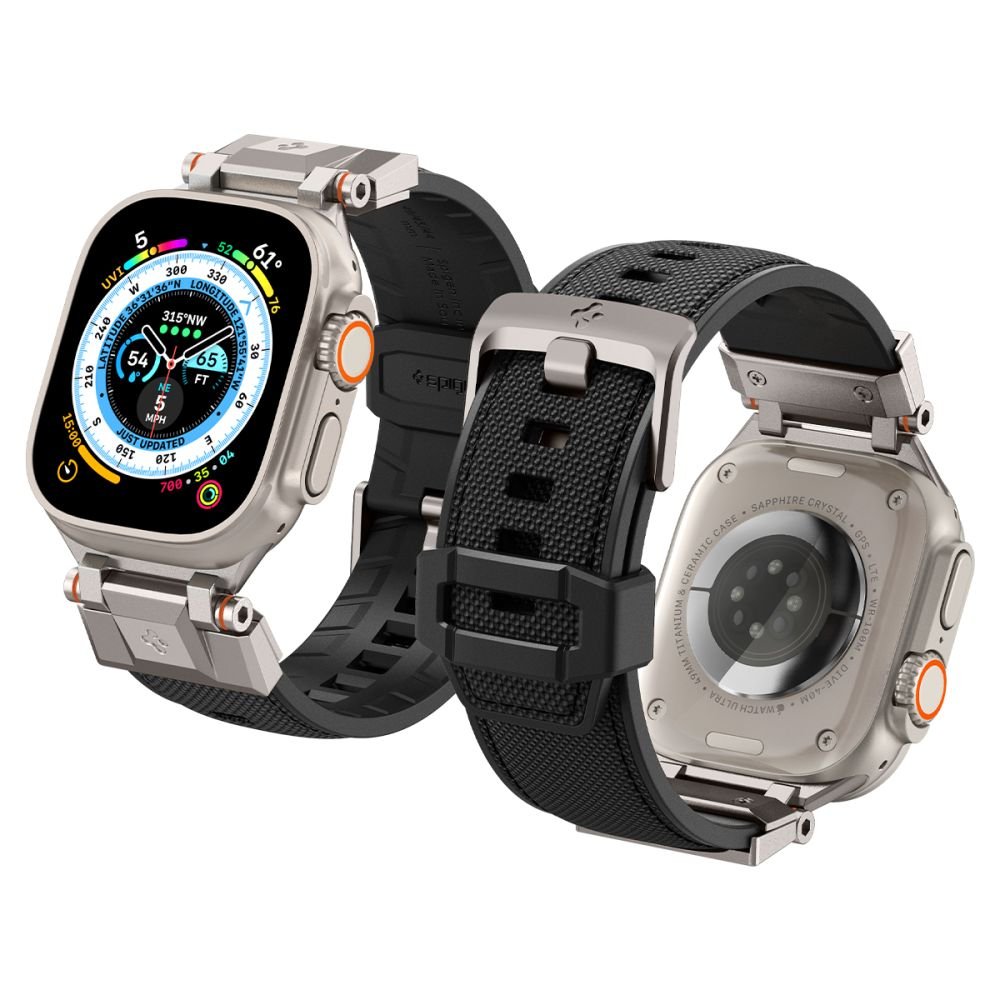 Spigen Λουράκι Apple Watch 4/5/6/7/8/9/10/11 - SE (1/2/3) - ULTRA (1/2/3) - 44/45/46/49mm DuraPro Armor - Black