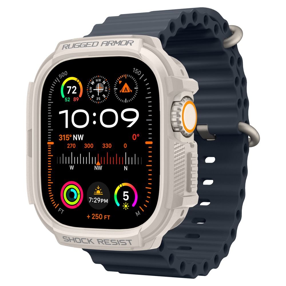 Spigen Θήκη Apple Watch Ultra (1/2/3) - 49mm Rugged Armor - Dune Beige