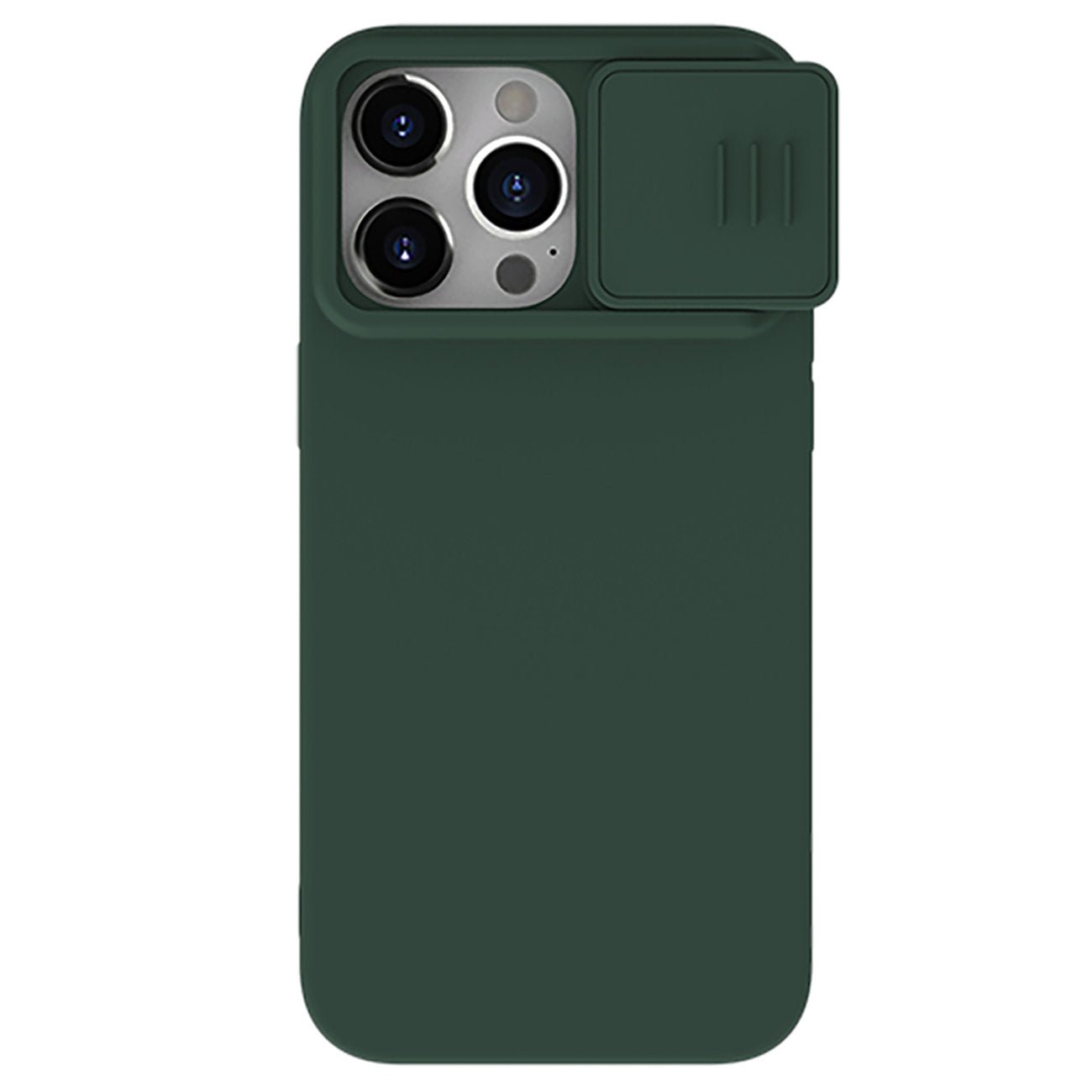 Nillkin iPhone 15 Pro CamShield Silky Θήκη Σιλικόνης με Κάλυμμα για την Κάμερα - Green