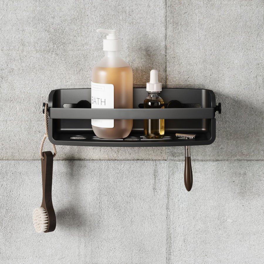 Umbra Flex Αυτοκόλλητο Επιτοίχιο Ράφι Ντουζιέρας - Black