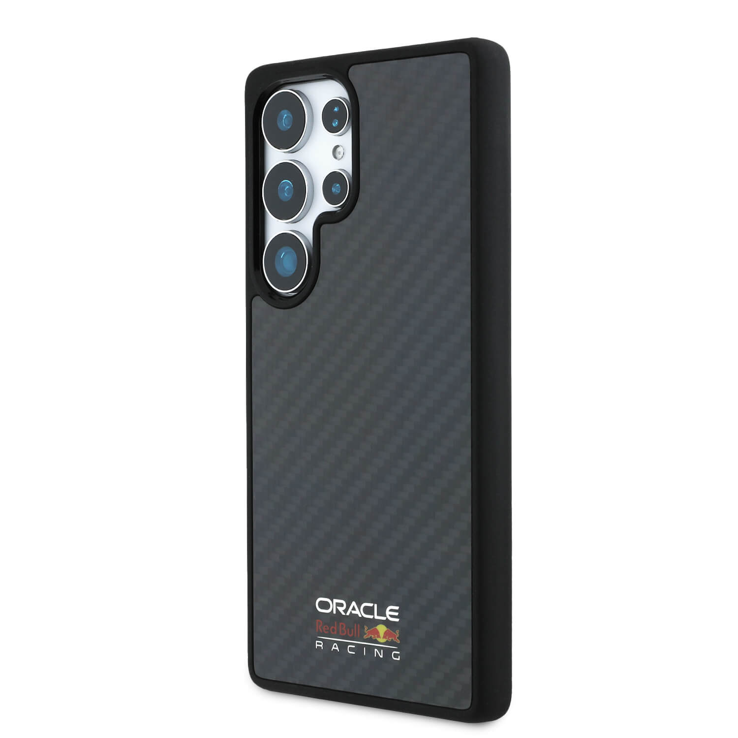 Red Bull Samsung Galaxy S25 Ultra - Real Carbon Fiber Shiny Logo - MagSafe Σκληρή Θήκη με Πλαίσιο Σιλικόνης - Black - RBHMS25L24CFILSK