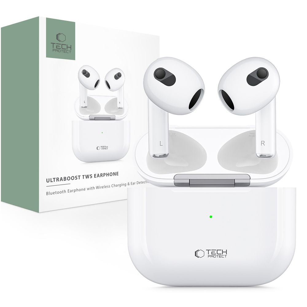 Tech - Protect Ultraboost TWS Earphone Core - Ασύρματα ακουστικά για Κλήσεις / Μουσική - White