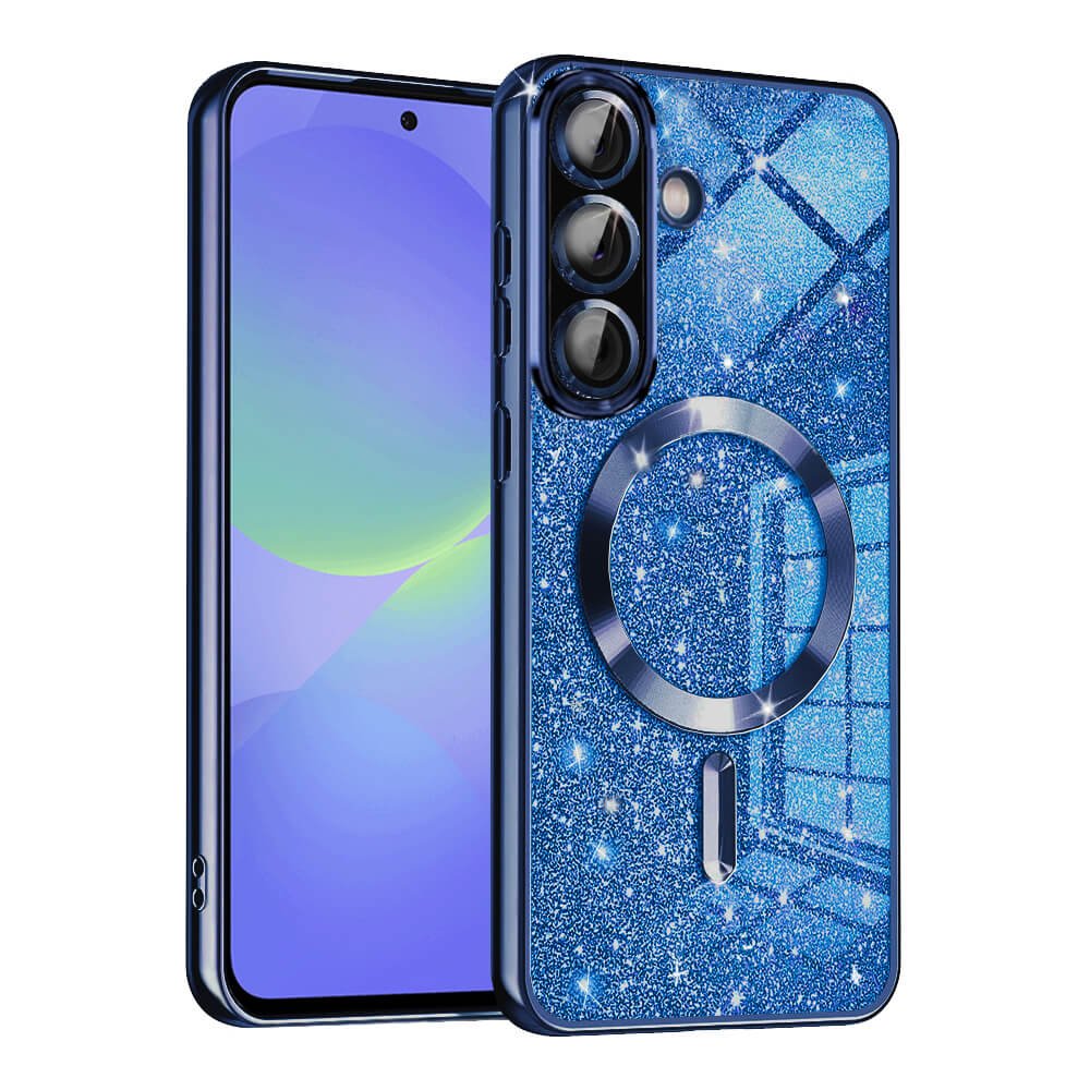 Techsuit Samsung Galaxy A36 5G / A56 5G - Luxury Glitter MagSafe - Θήκη Σιλικόνης - Deep Blue