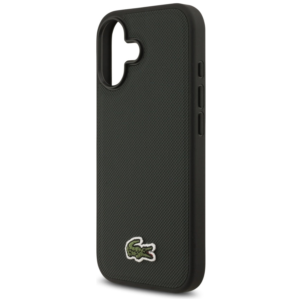 Lacoste iPhone 17 - Iconic Petit Pique Woven Logo MagSafe - Σκληρή Θήκη με Πλαίσιο Σιλικόνης - Sinople