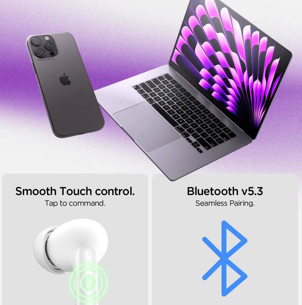 Spigen SA2400 ANC Pro - Ασύρματα Bluetooth Ακουστικά - Black