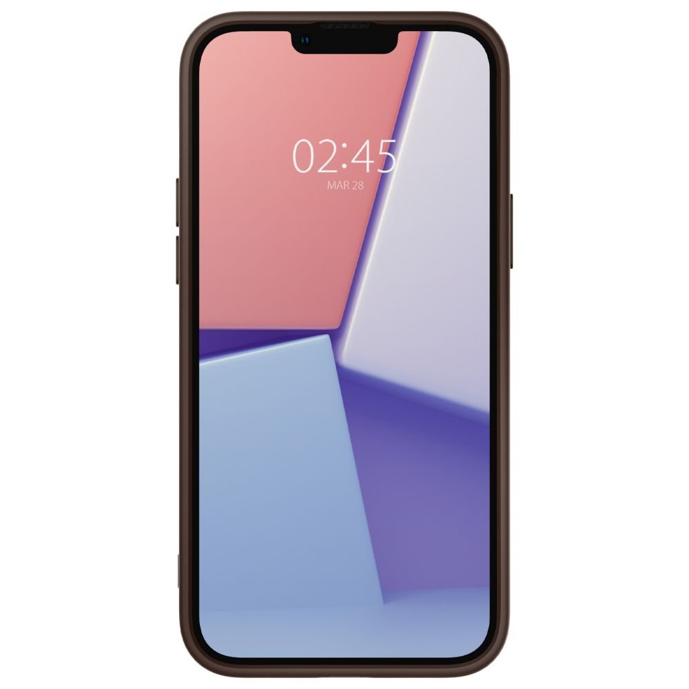 Spigen Cyrill iPhone 14 Plus / iPhone 15 Plus Kajuk Mag Θήκη με Επένδυση Συνθετικού Δέρματος και MagSafe - Saddle Brown