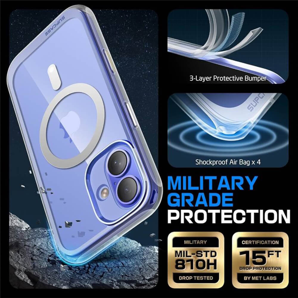 Supcase iPhone 16 - Unicorn Beetle MagStand MagSafe Σκληρή Θήκη - Διάφανη