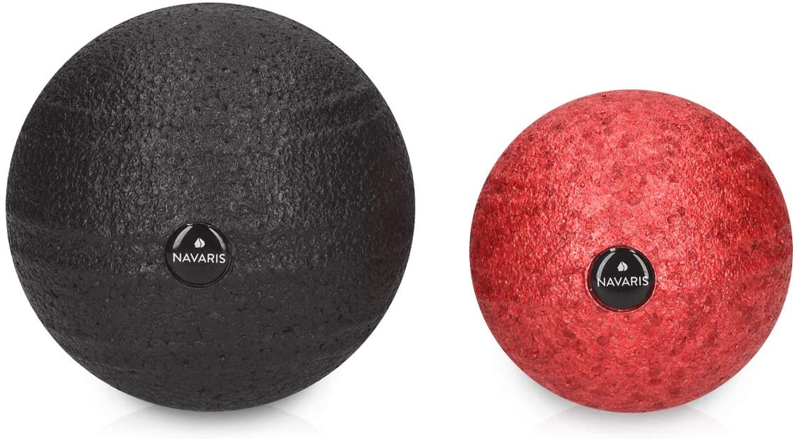 Navaris Fascia Ball Set Σετ Μπάλες Σε 2 Μεγέθη Για Μασάζ Στο Λαιμό, Στον Ώμο Και Στην Πλάτη - Red / Black - 48116.02.09