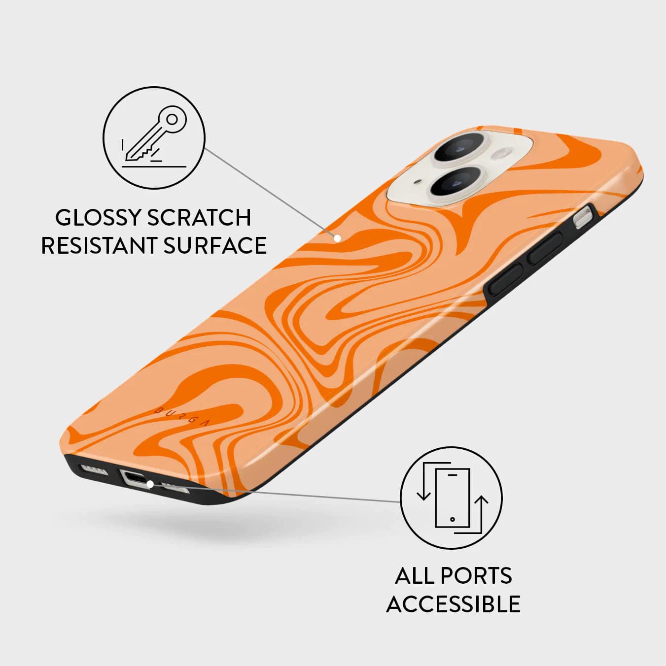 Burga iPhone 14 Plus Fashion Tough Σκληρή Θήκη - High Vibrations