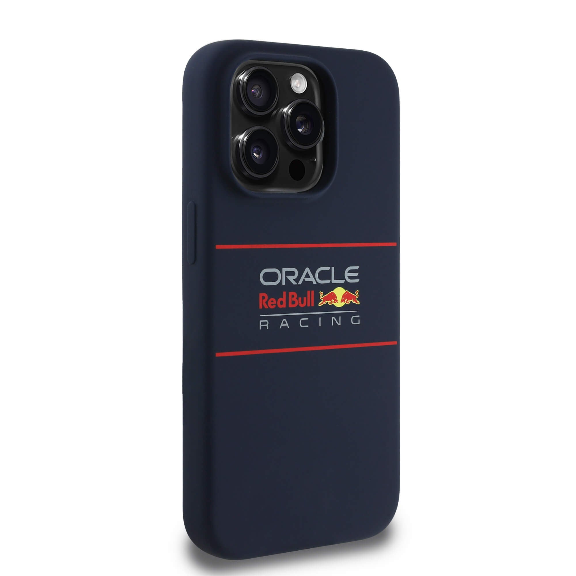 Red Bull iPhone 15 Pro - Silicone Horizontal Logo - MagSafe Σκληρή Θήκη με Πλαίσιο Σιλικόνης - Navy - RBHMP15L24SIHSRV