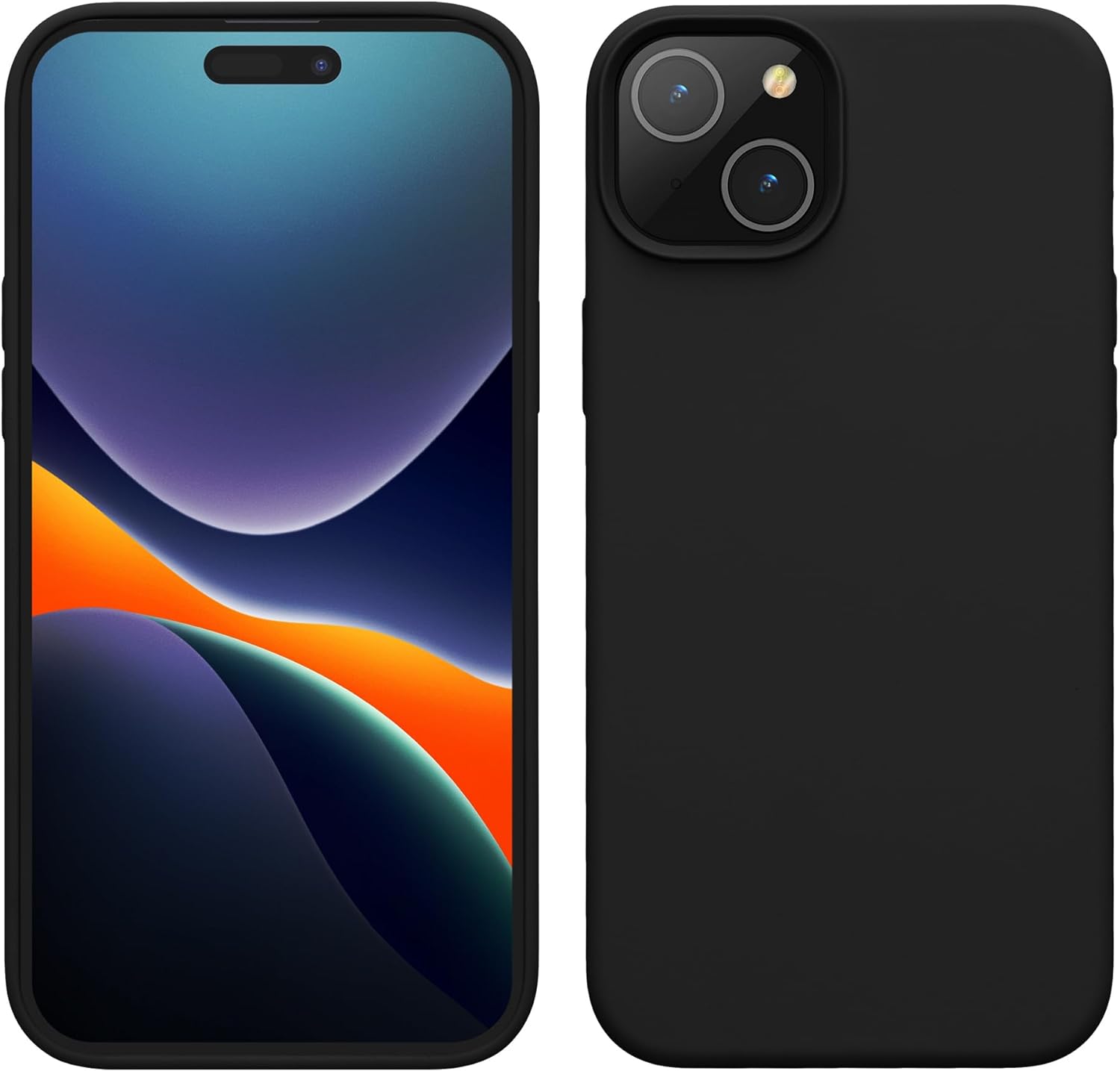 KW iPhone 15 Plus Θήκη Σιλικόνης Rubberized TPU - Black - 61954.01