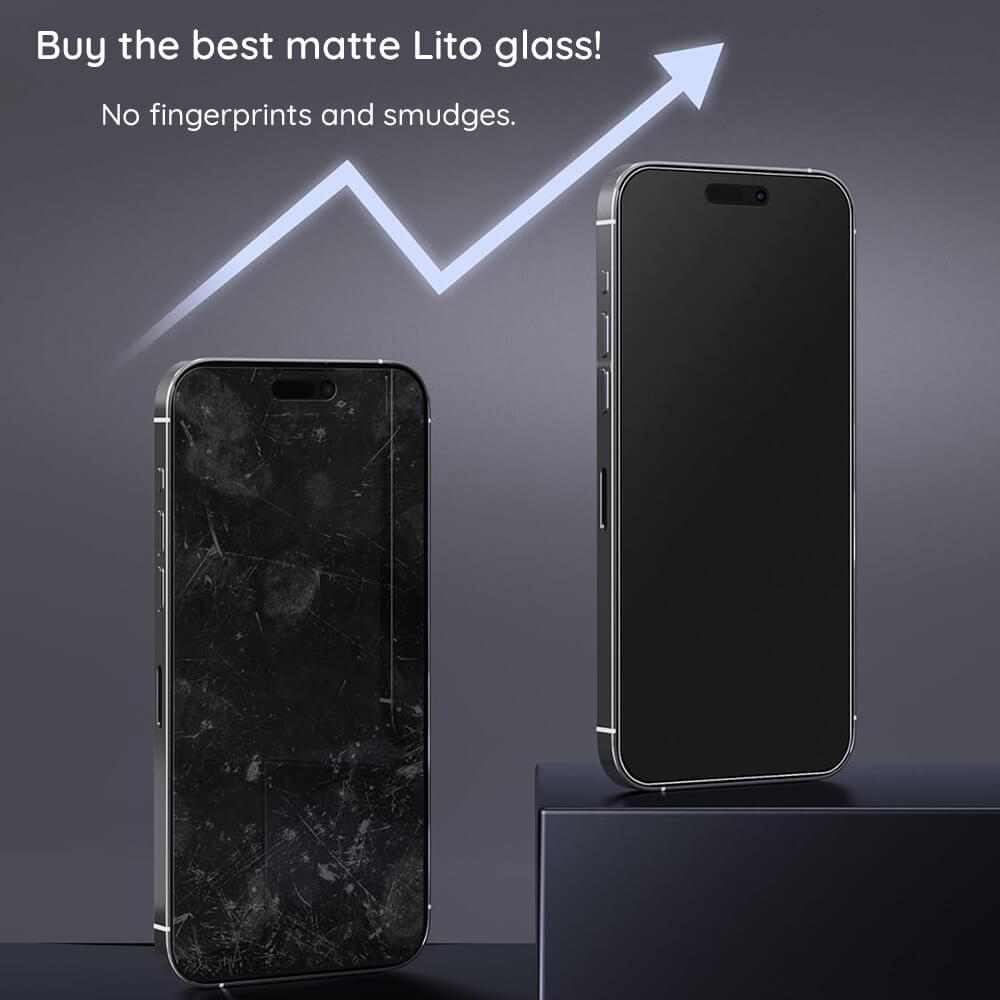 Lito iPhone 16 Pro HD Pro Matte Αντιχαρακτικό Γυαλί Οθόνης - Black