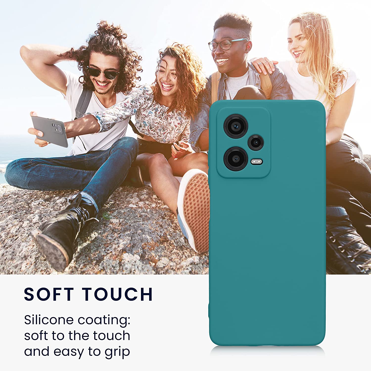 KW Xiaomi Redmi Note 12 Pro+ Θήκη Σιλικόνης TPU - Matte Petrol - 60686.57