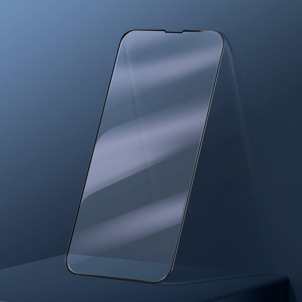 Baseus iPhone 13 Pro Max 0.3mm Anti - Blue Light Case Friendly Full Screen Αντιχαρακτικό Γυαλί Οθόνης - 2 Τεμάχια - Black - SGQP010501