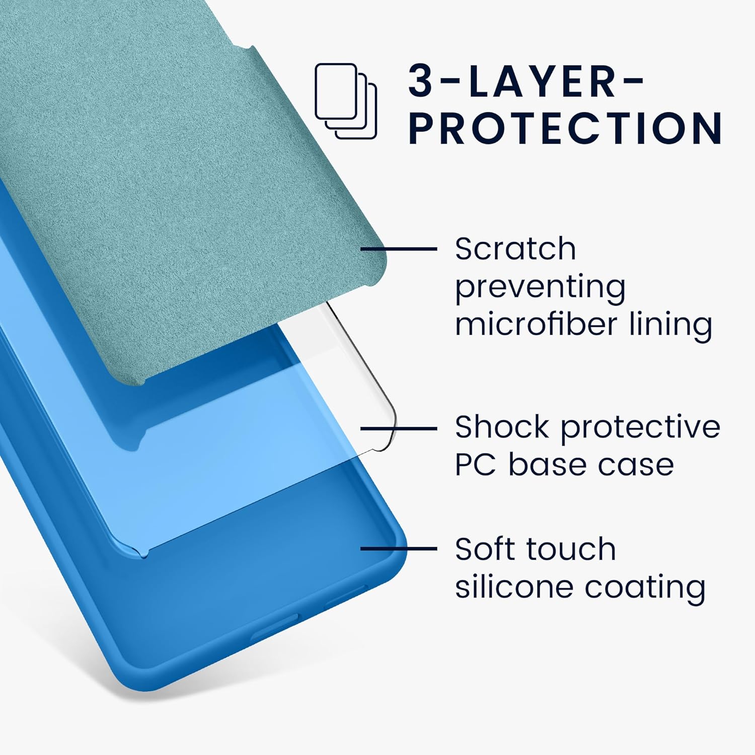 KW iPhone 15 Pro Θήκη Σιλικόνης Rubberized TPU - Sea Breeze