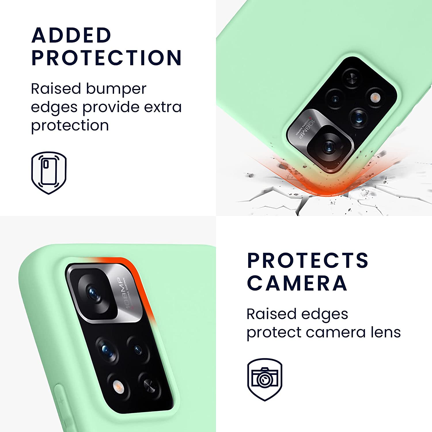 KW Xiaomi Redmi Note 11 Pro+ 5G Θήκη Σιλικόνης TPU - Mint Matte - 58095.50