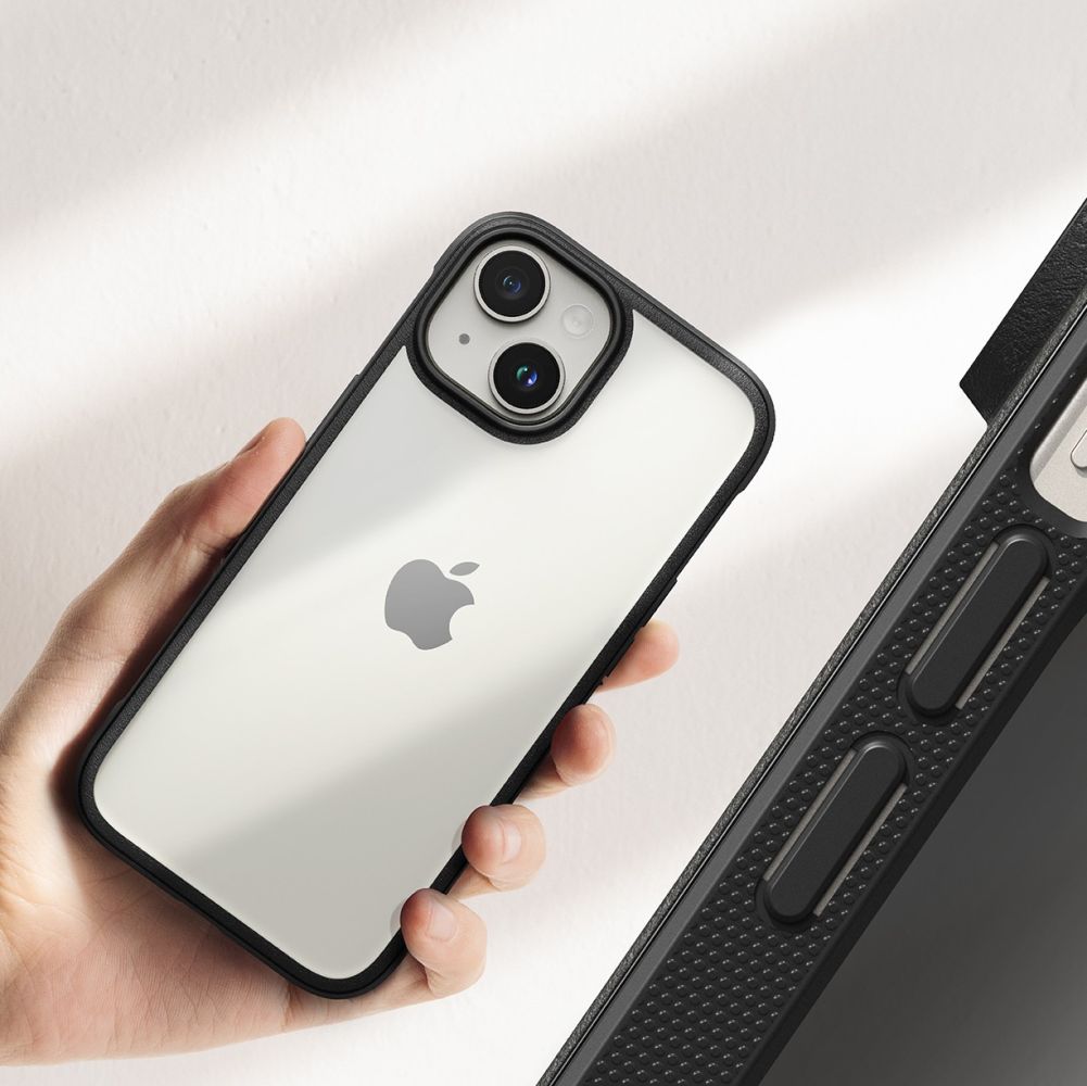 Ringke iPhone 15 Fusion Bold Σκληρή Θήκη με Πλαίσιο Σιλικόνης - Black / Διάφανη