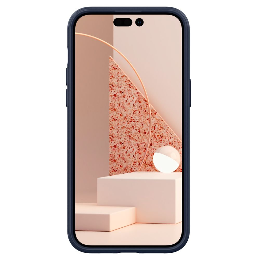 Caseology iPhone 14 Pro Max Parallax Mag Θήκη Σιλικόνης με Σκληρό Πλαίσιο και MagSafe - Midnight Blue