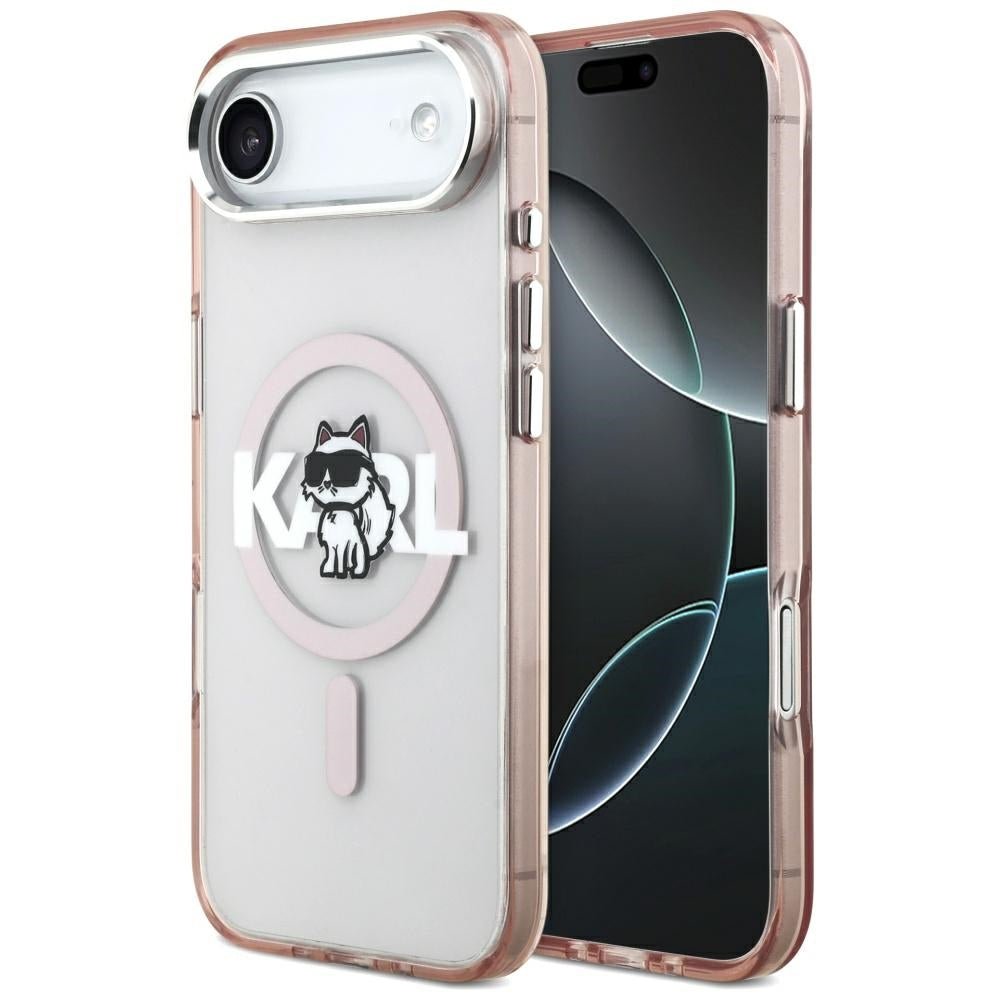 Karl Lagerfeld iPhone Air - IML Choupette Sketch Logo MagSafe - Σκληρή Θήκη με Πλαίσιο Σιλικόνης - Pink - KLHMP17MHGCHGKBP
