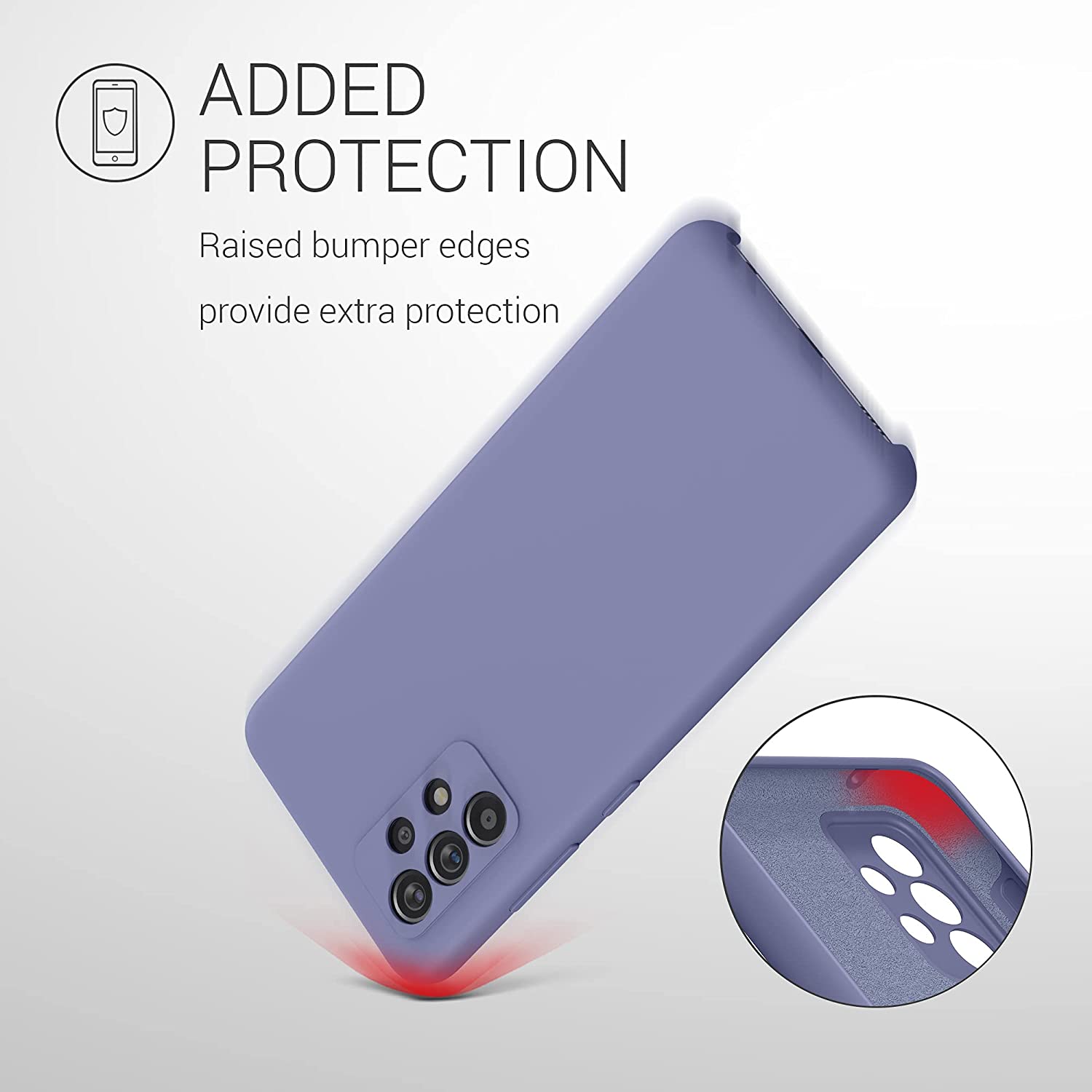 KW Samsung Galaxy A52 / A52 5G / A52s 5G Θήκη Σιλικόνης Rubber TPU - Lavender Grey - 54347.130