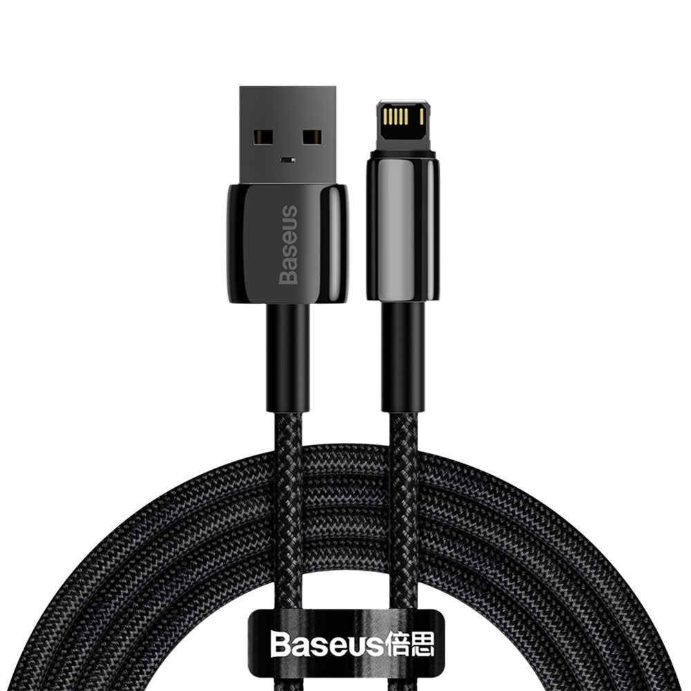 Baseus Tungsten Gold Cable Lightning 2.4A - Καλώδιο Δεδομένων και Φόρτισης Lightning 2M για iPhone - Black - CALWJ - A01