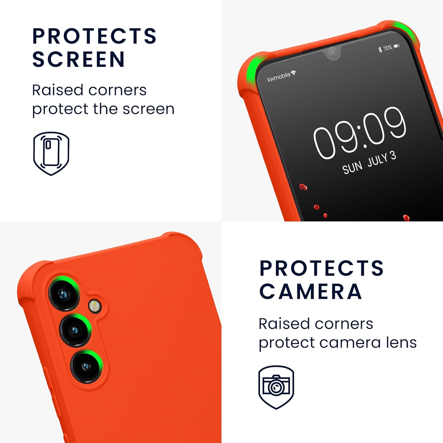 KW Samsung Galaxy A34 5G Θήκη Σιλικόνης TPU με Λουράκι - Fruity Orange - ‎60820.150