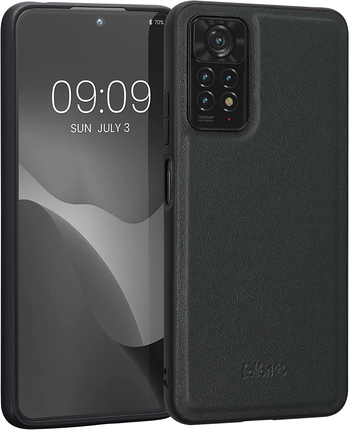 Kalibri Xiaomi Redmi Note 11 Pro / Note 11 Pro 5G Σκληρή Θήκη με Επένδυση Γνήσιου Δέρματος - Dark Green - 58780.80